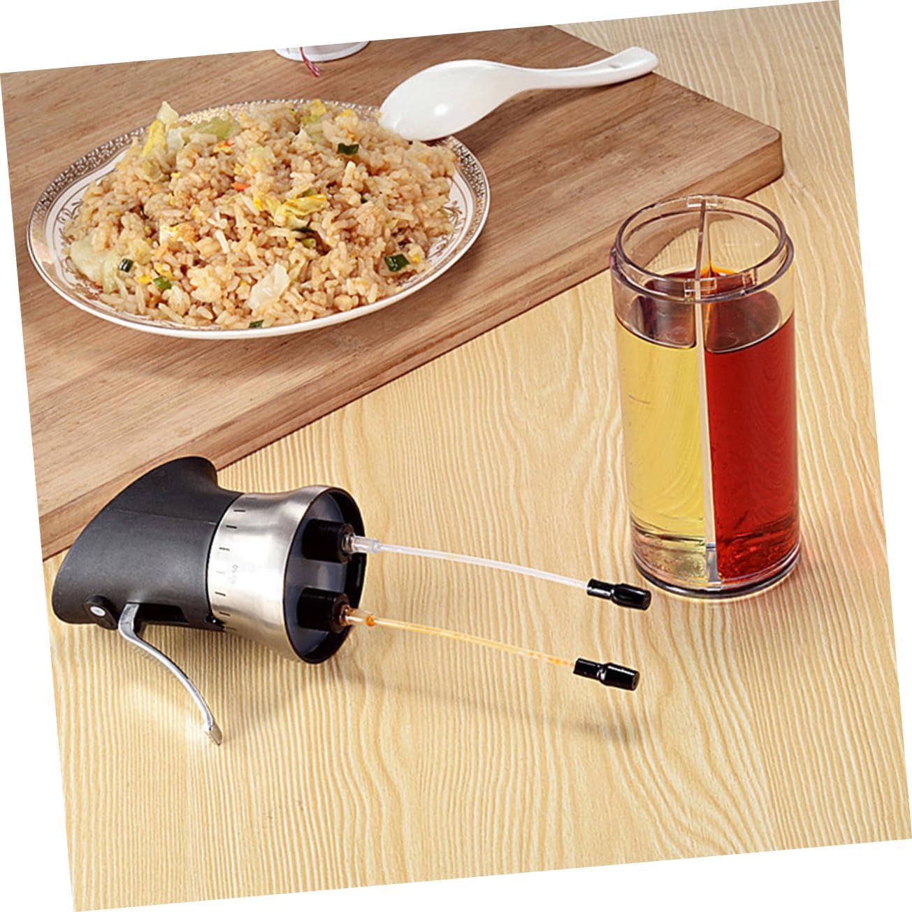 1pc Oil Sprayer for Cooking Dispenser Dual Opening No Strange Smell Easy to Clean for Kitchen Salad Bbq