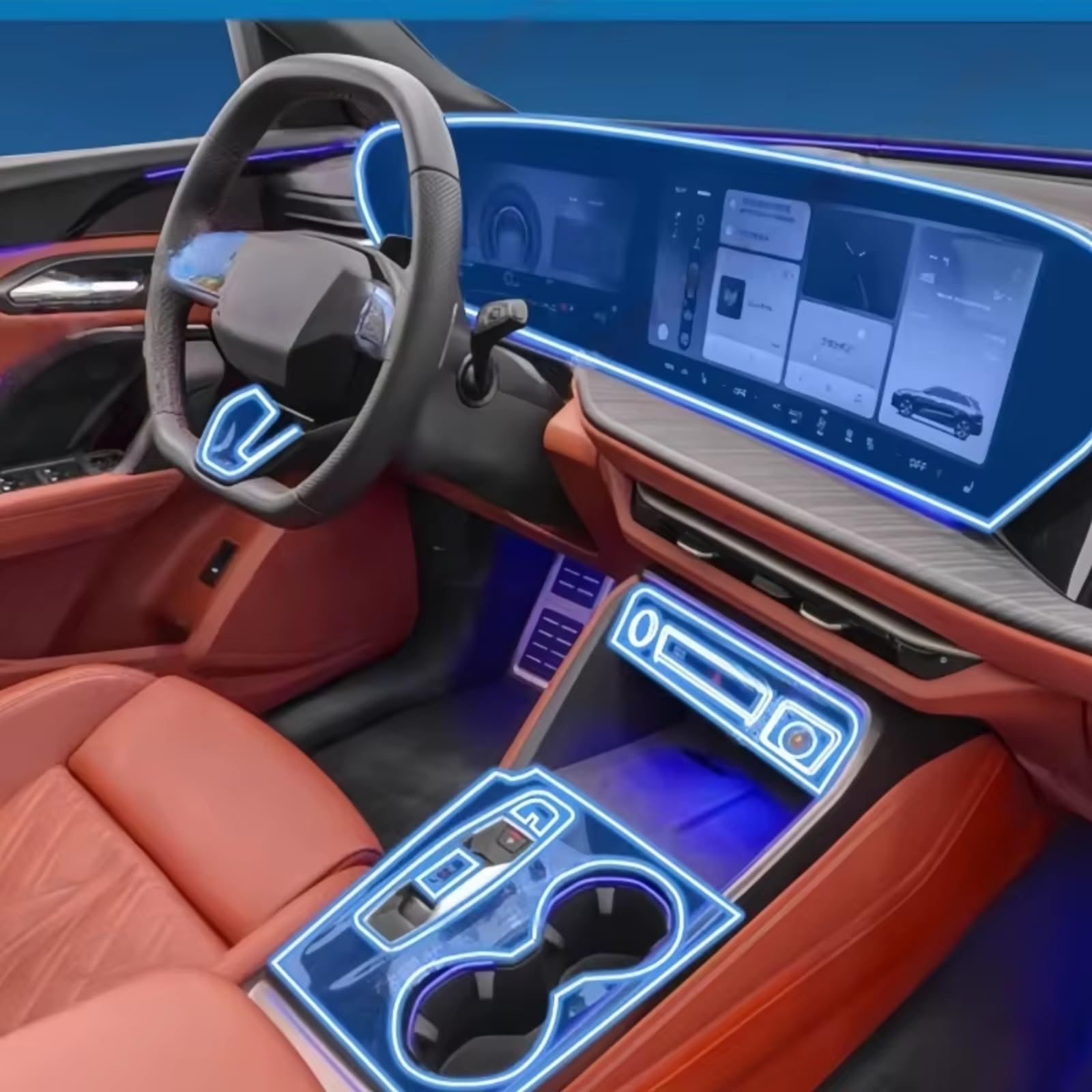 Panneau navigation commande centrale voiture sans rayures pour Q3L - 7