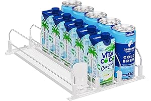 Puricon Drink Organizer for Fridge, Glide & Push
