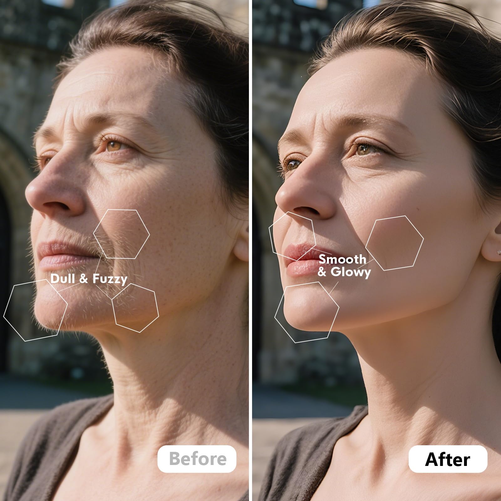 Sonic Dermaplane - Maquinilla de afeitar para mujer, exfoliación facial y sistema de eliminación de vello de melocotón, antienvejecimiento, 3 velocidades, 8 cuchillas de dermaplaning