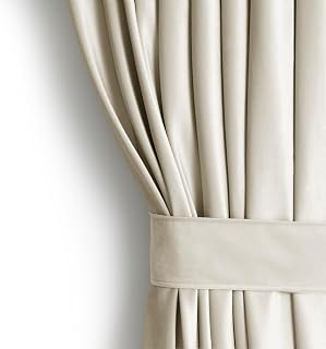 RESTILO Set Vorhang H 245 x B 140 cm mit Raffhalter 54 x 10 cm Optik Velvet
