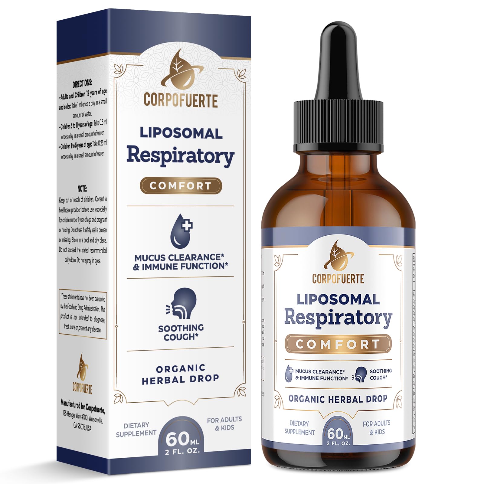 Amazon.com: Corpofuerte 11-in-1 Liposomal Respiratory Relief Drops