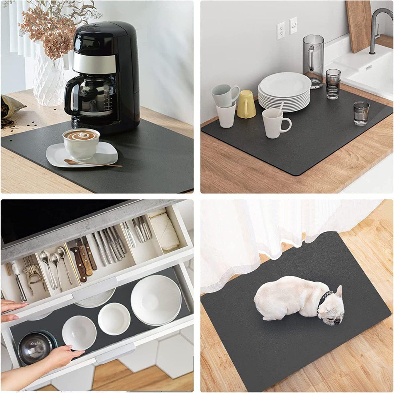 Vivatra Dish Drying Mat - Large & Absorbent -4 Vivatra Dish Drying Mat - Large & Absorbent -4
