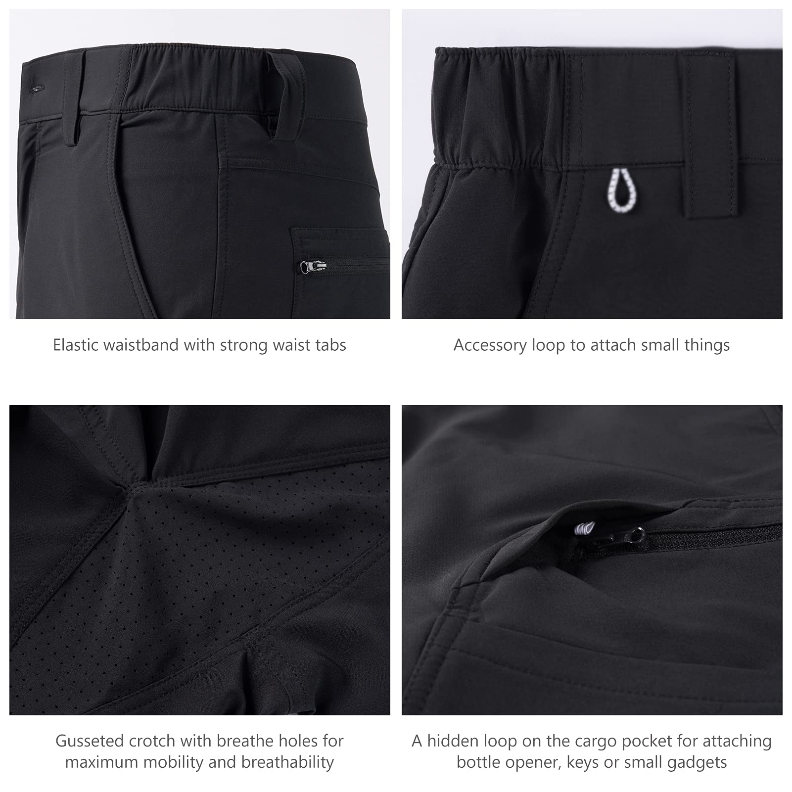 Bassdash FP01M 10,5 Zoll Angel Shorts Kurze Hose für Herren schnell trocknend UPF 50+ wasserabweisend