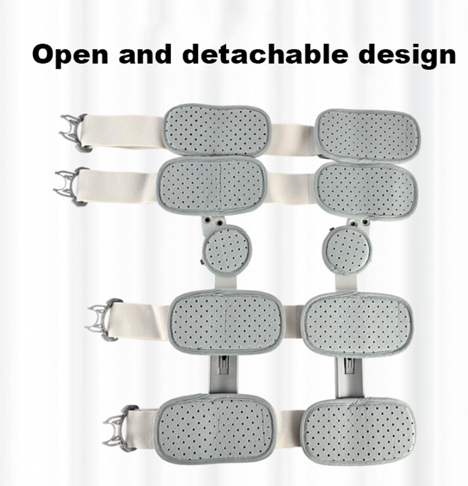 Rodillera ROM con Bisagras con Correa, Tirantes Ajustables para Piernas,Inmovilizador de Rodilla para Desgarro de Menisco,Artritis, Recuperación de Cirugía, Alivio del Dolor en Las Articulaciones