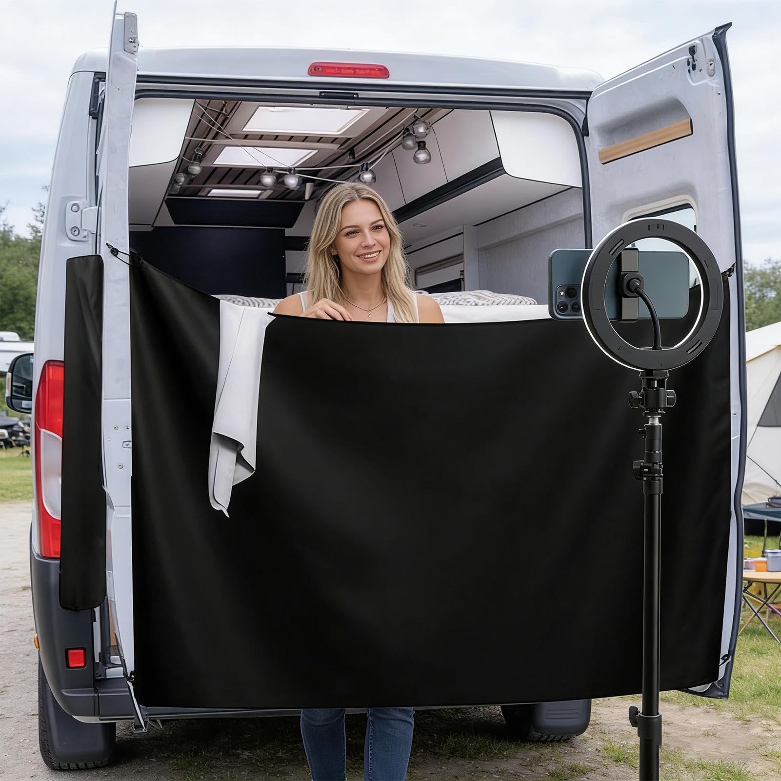 Tende Doccia da Camper,Copertura Impermeabile Grande Regolabile | Tende Privacy per Furgone - Per Campeggio Outdoor, Viaggi, Trekking, Camion, Casa, Giardino