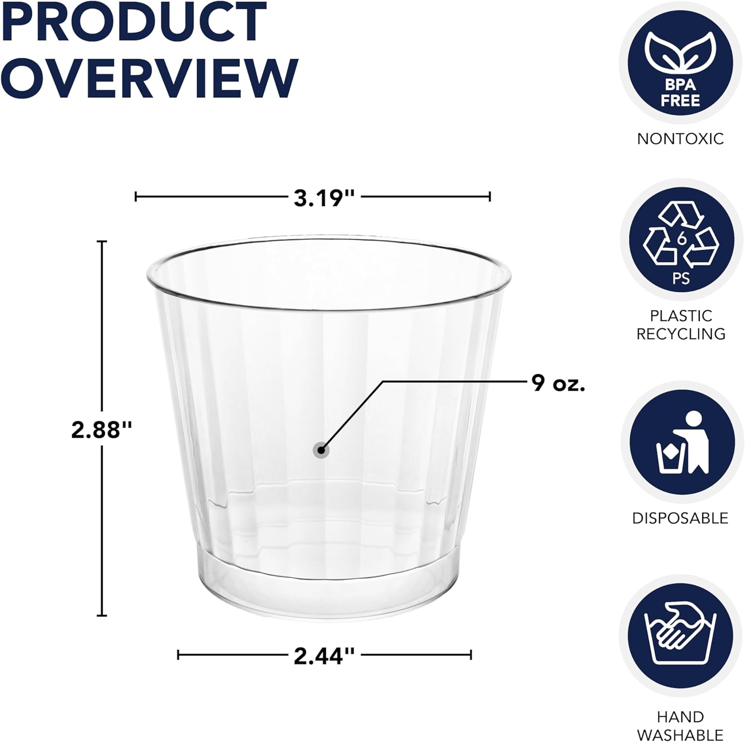 Party entials Plastic Cups,Clear