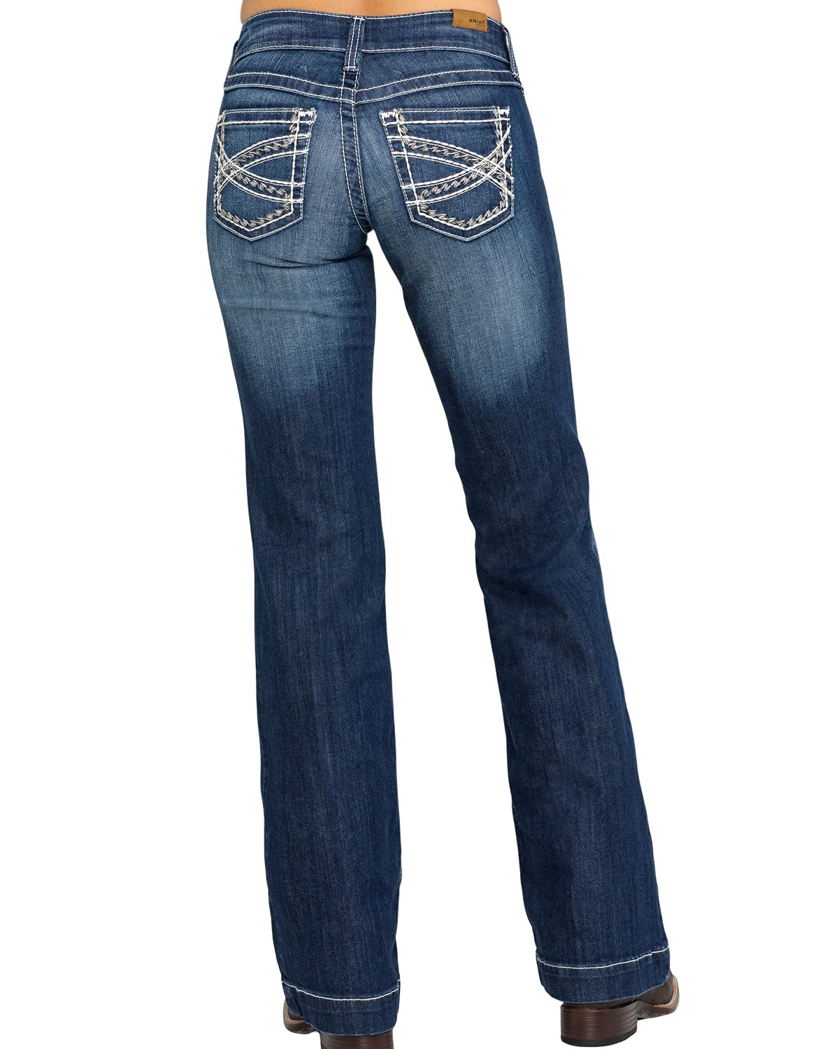 mens Trouser Mid Rise Stretch Entwined Wide Leg Jean