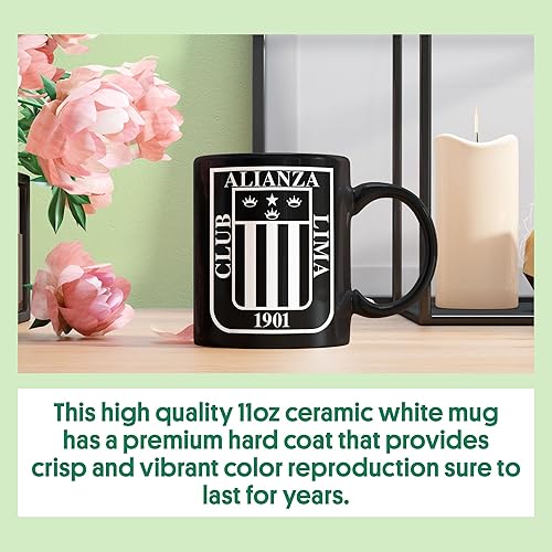 Miniatura 3 de Alianza Lima Escudo Blanco Taza de Café Negra 11oz