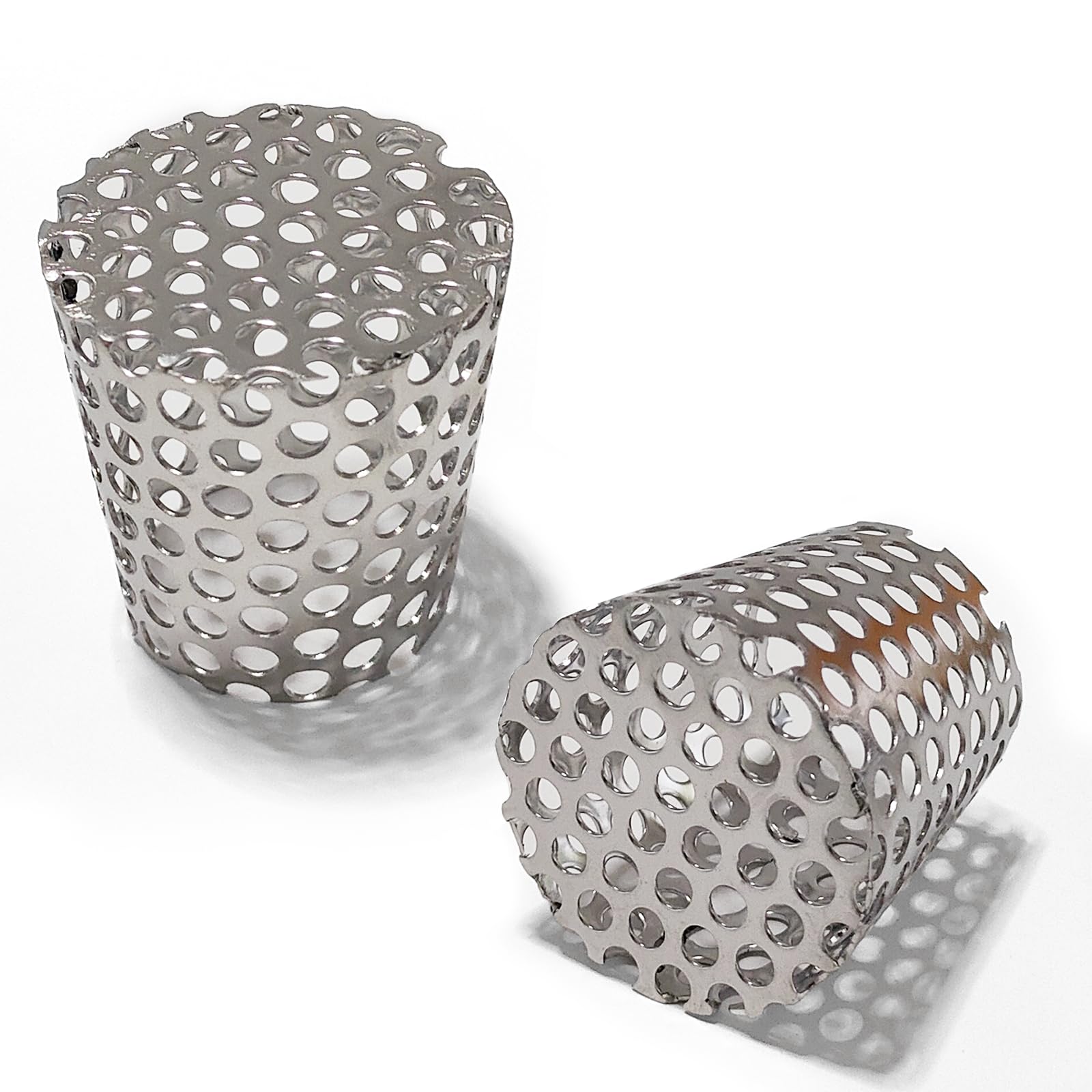 PVC Termination Cap Mesh Vent Cover 1.64" to 1.98" ID - 2Pack, Heavy Duty Stainless Steel, Better Drainage &amp; Anti-Clog Design, Precise Fit Furnace &amp; Roof Vent, Premium Grade Conical Exhaust Pipe Cover