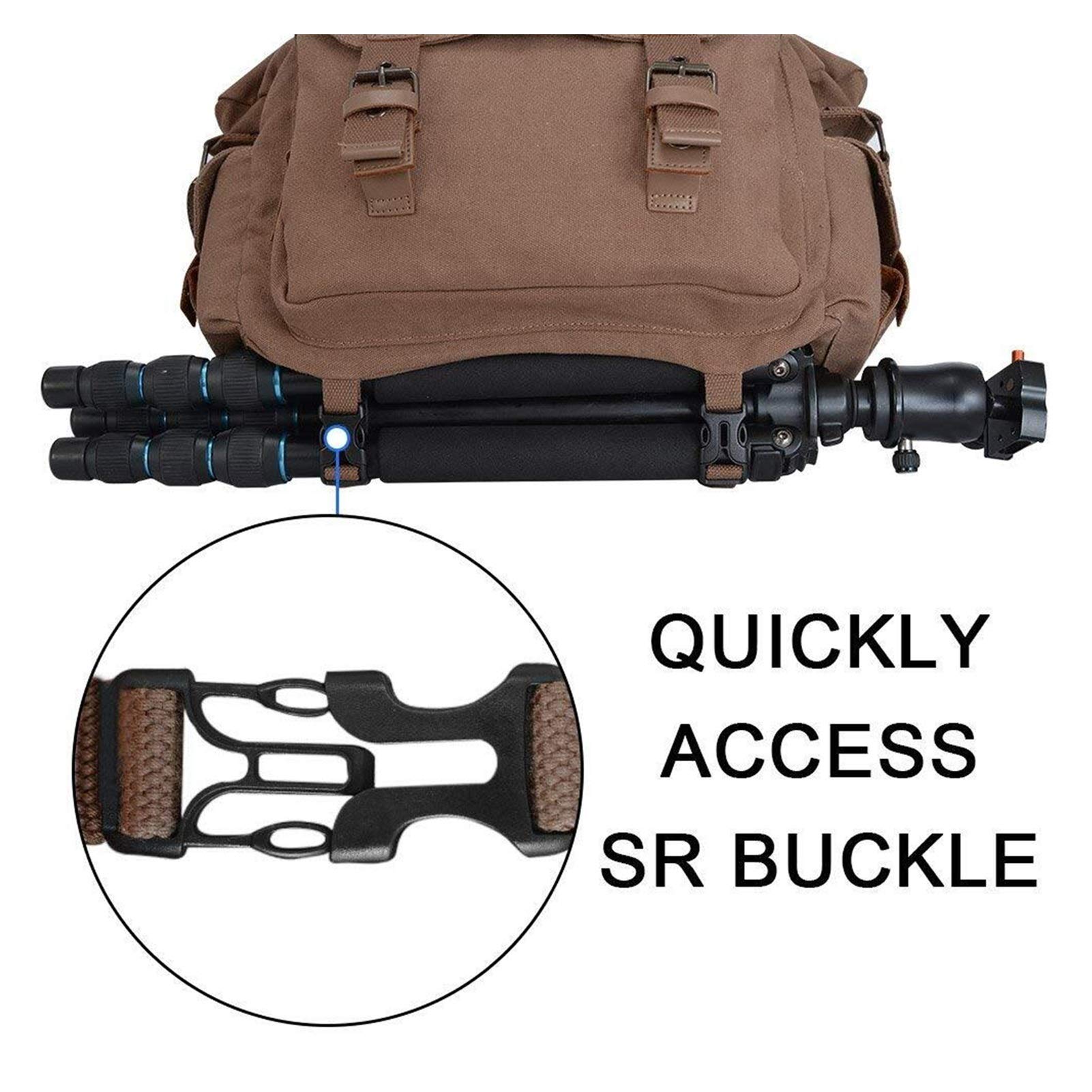 Genérico Bolsa para CáMara FotográFica Hombro de la cámara réflex Digital Bolsa Honda Foto Video Soft Pack Bolsas Viaje Caja Protectora(Coffee)
