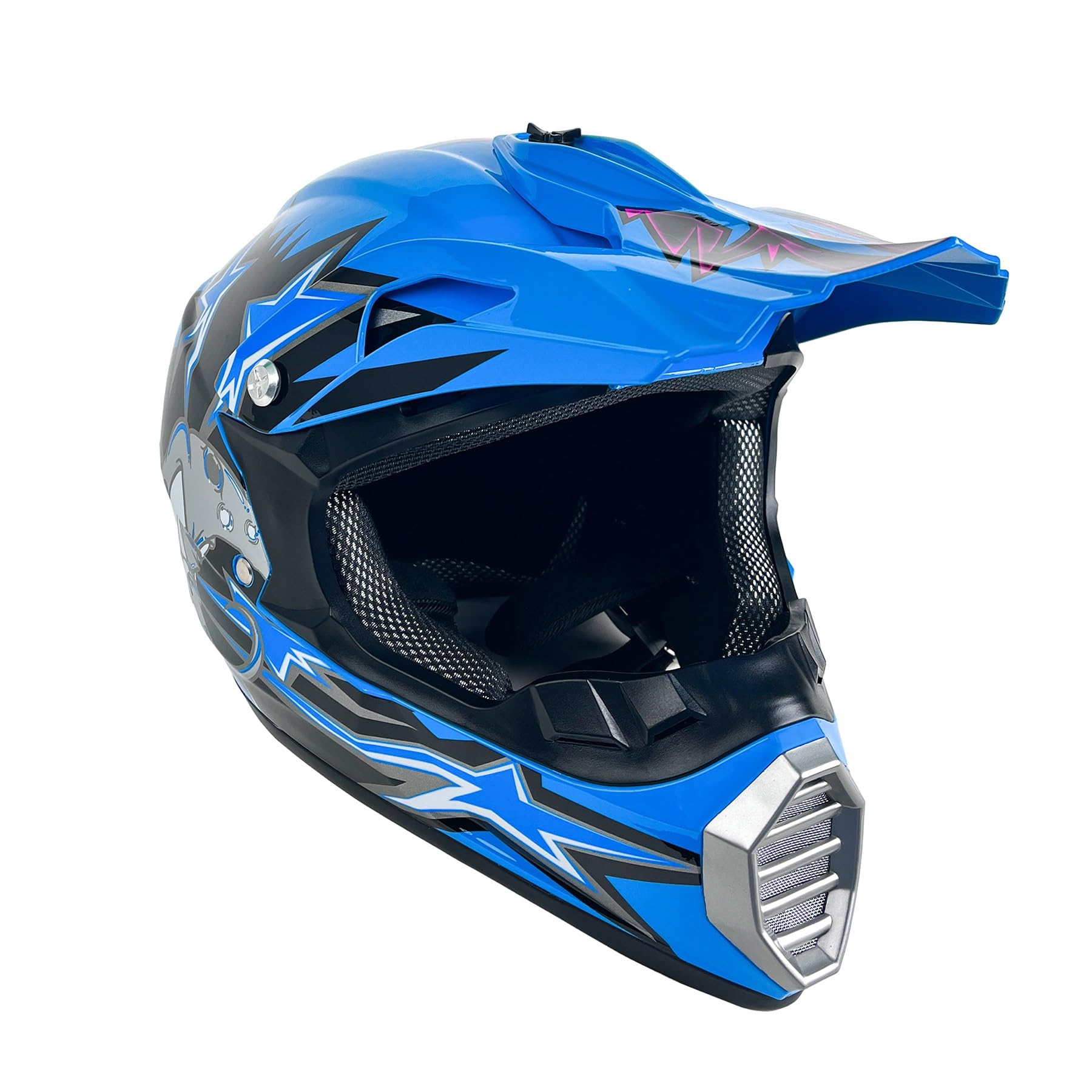 Downhill Motorradhelm Kinder, Jugendliche Motocross Helm Fullface MTB Integralhelm Herren Damen Motorrad Crosshelm, Ideal für Dirtbiken und Offroad-Aktivitäten, Mit Handschuhe Brille