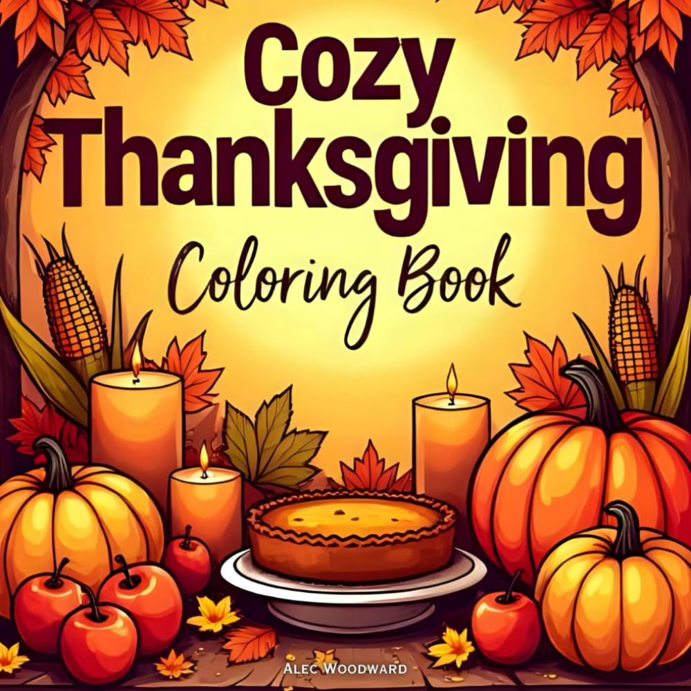 Cozy Thanksgiving Coloring Book: Relaxing Autumn Scenes, Harvest Feasts, and Grateful Moments to Color (Cozy Coloring Books Series)