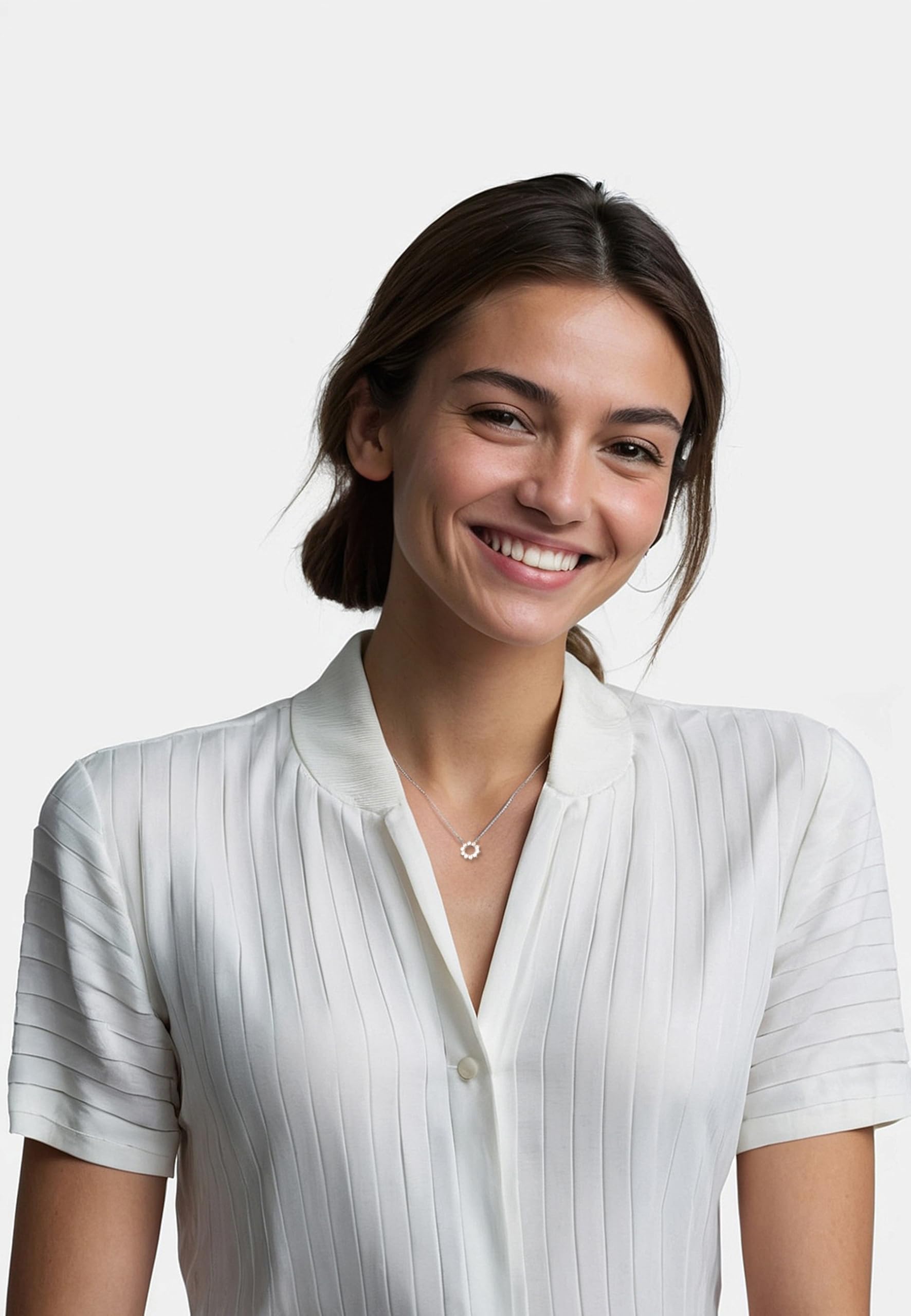 Sofia Milani - Collar para Mujeres en Plata de Ley 925 - con Circonita - Colgante de Estrella Sol