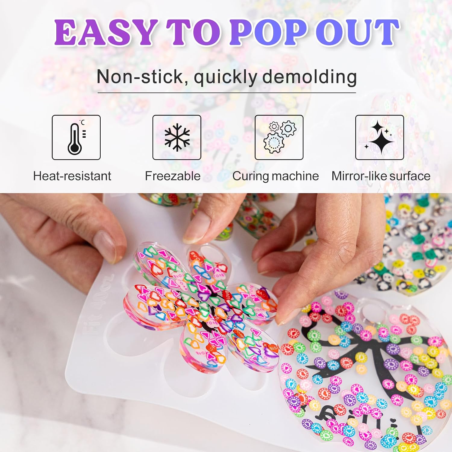 LET'S RESIN Name Plates Resin Molds for 20oz/30oz & 40oz Lid, 16 Cavities 2Pcs Silicone Name Tag Molds for Tumbler Cup Lid, Epoxy Resin Molds for Stanley Cups, Keychain, Resin Art