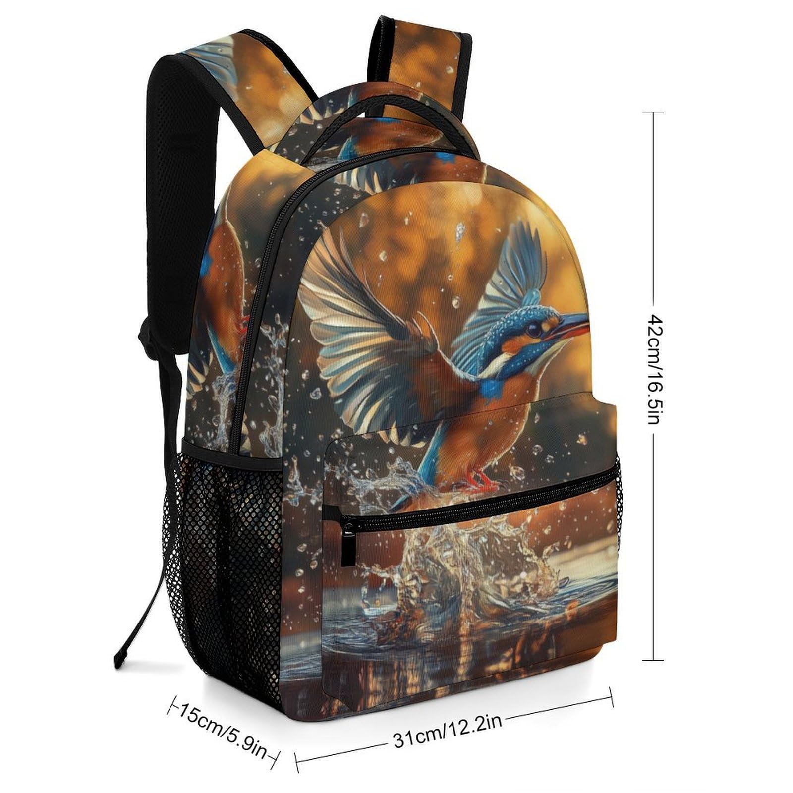 Materialbewährt Kunst-Elefant Schulrucksack Tier - Hochwertiges Polyester Mit PVC-freier Beschichtung