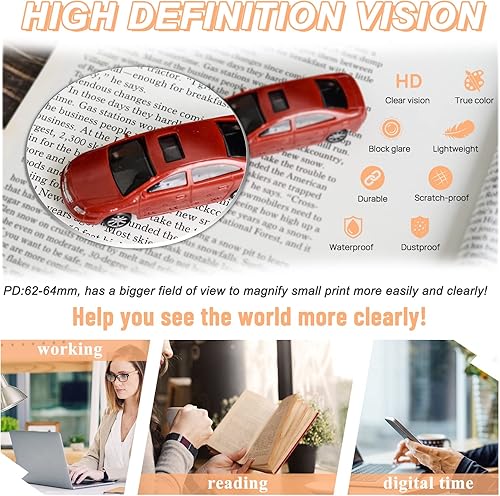 Miniatura 3 de MARE AZZURO Lentes de lectura cuadrados grandes +4.00 para mujeres de gran tamaño 1.0 1.25 1.5 1.75 2.0 2.25 2.5 2.75 3.0 3.5 4.0 5.0 6.0 (leopardo,