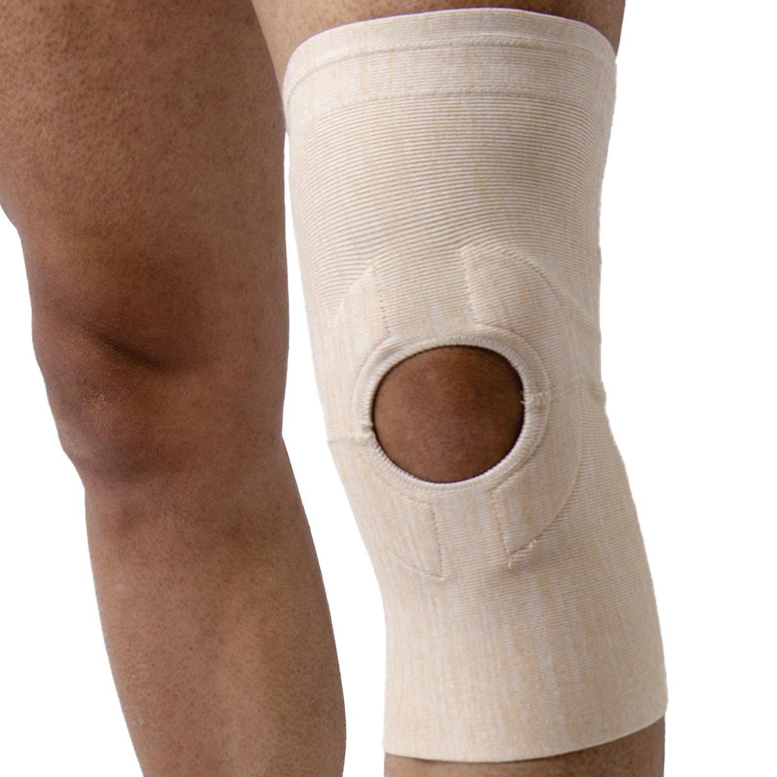 Beman 352 - Ginocchiera Ortopedica Menisco Ginocchiera Sportiva per Rotula Legamenti Crociati Fascia Ginocchio Antiscivolo Traspirante con foro rotuleo Tutore Fascia per Uomo Donna (Nudo,1)