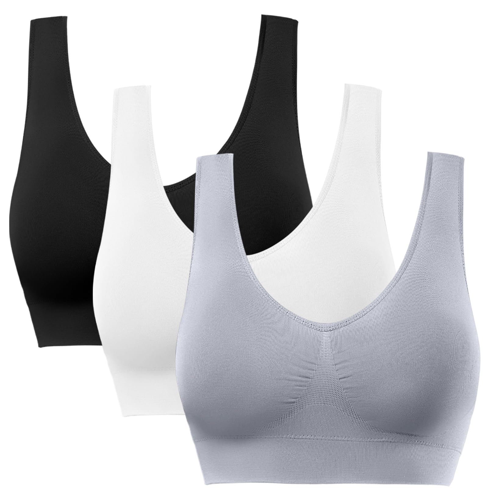 BESTENA Sports Bras for Women, Seamless Comfortable Yoga Bra with Removable Pads