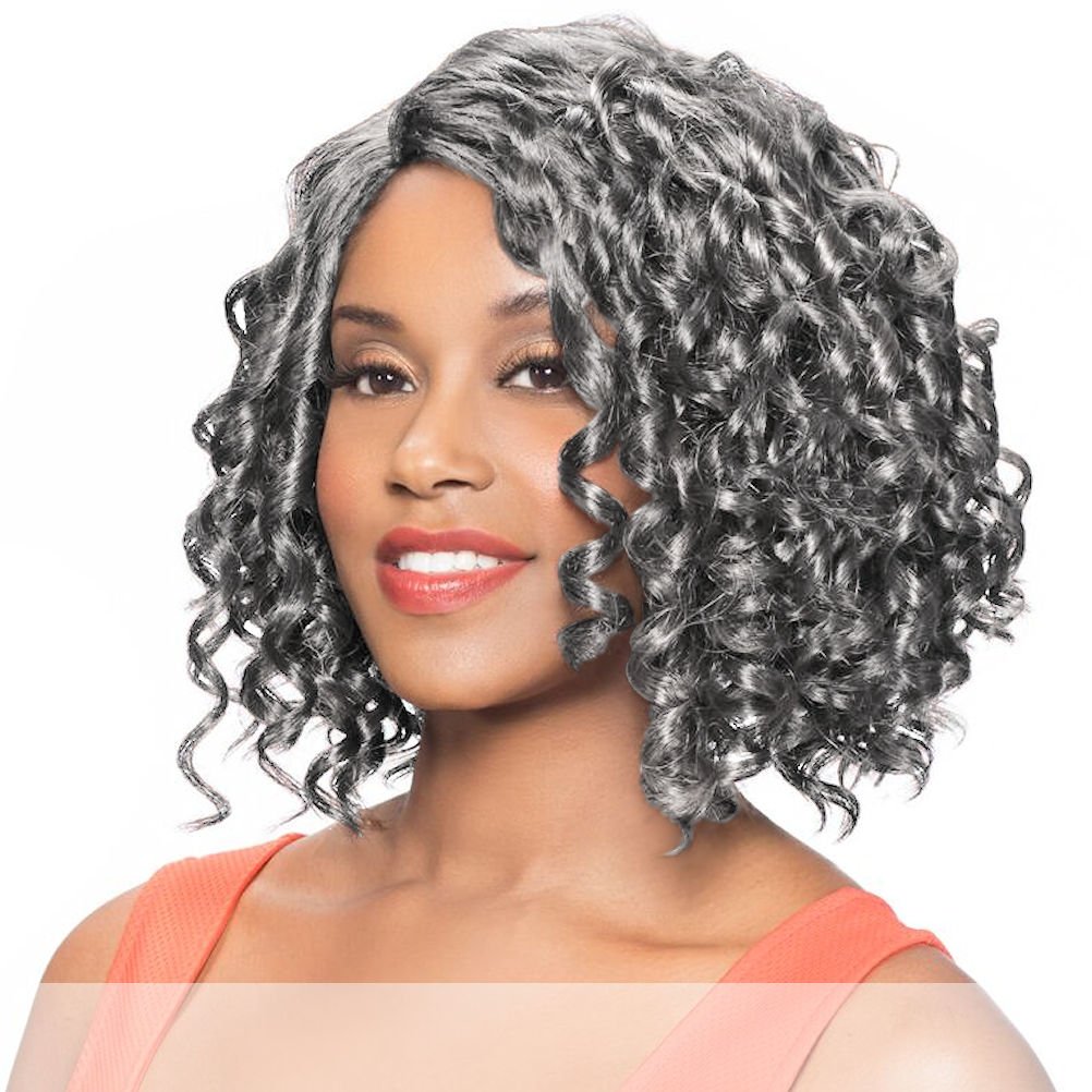 Foxy Silver (Wesley) - Synthetic Lace Part Wig in SNOW613