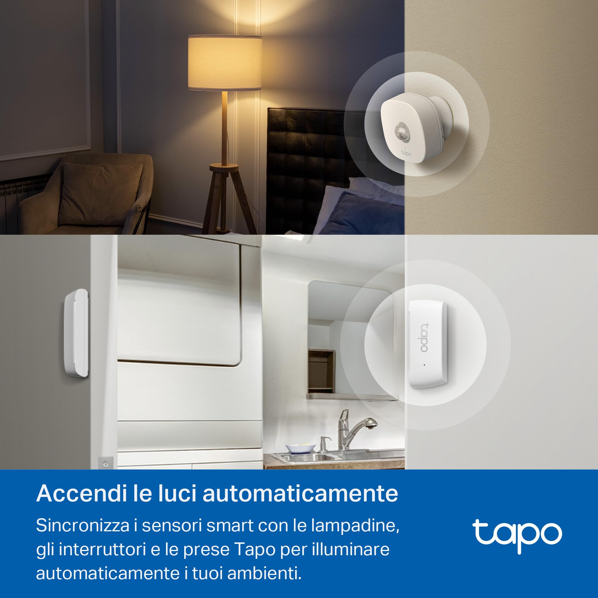 Tapo T30 KIT Sistema di Allarme, Antifurto, Allarme Casa senza Fili, 1 Sensore di Movimento e 2 Sensori di Finestra, Compatibile cogli Altri Dipositivi Smart, Avvisi Istantanei APP