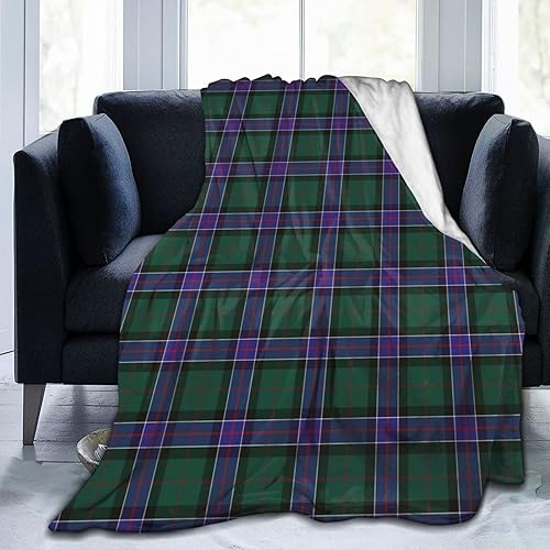 Miniatura 7 de Manta de franela Scottish Clan Sinclair Modern Tartan Ultra suave, ligera y versátil para cama, sofá y decoración del hogar, ideal para hombres,