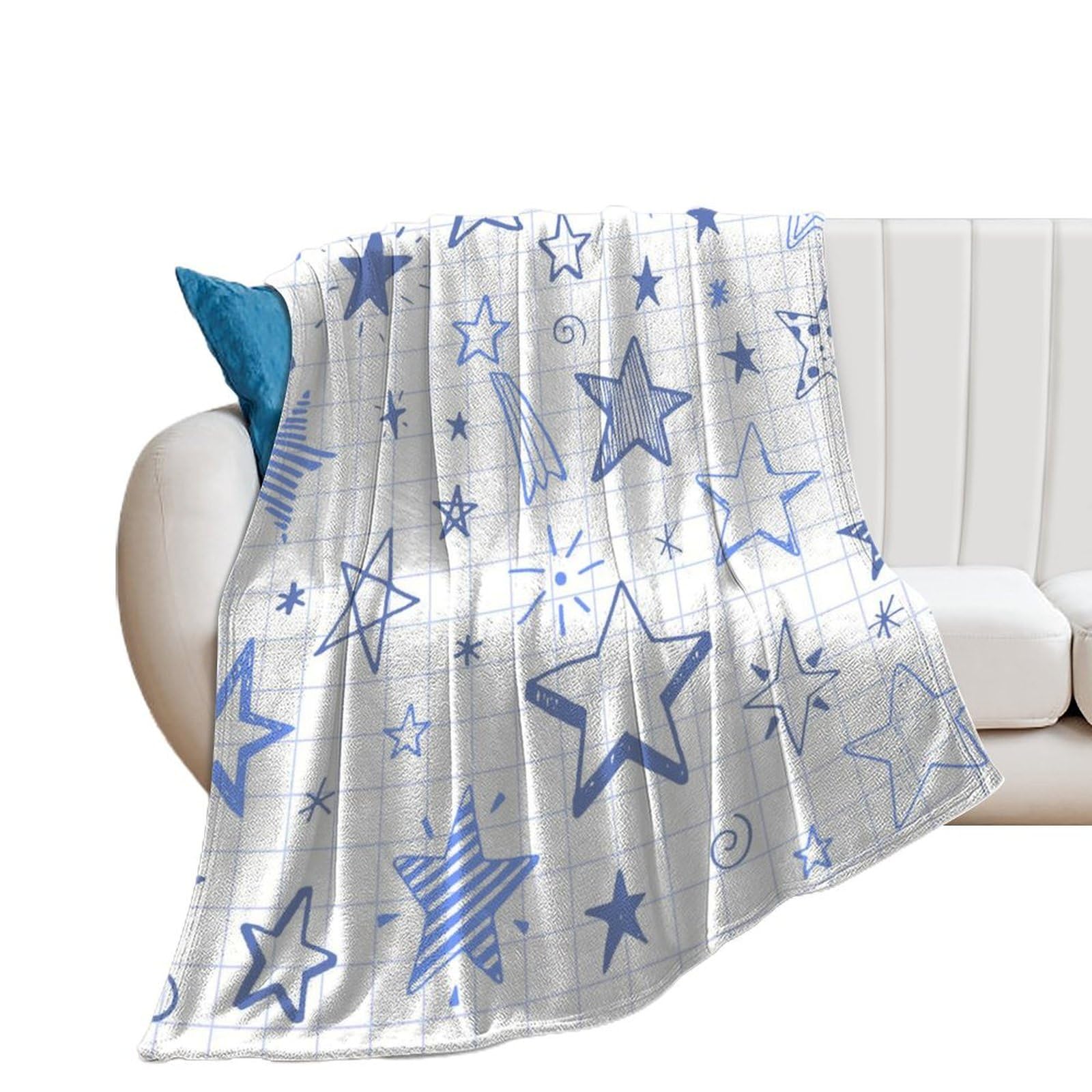 Couverture en flanelle étoilée pour réchauffer vos soirées cocooning