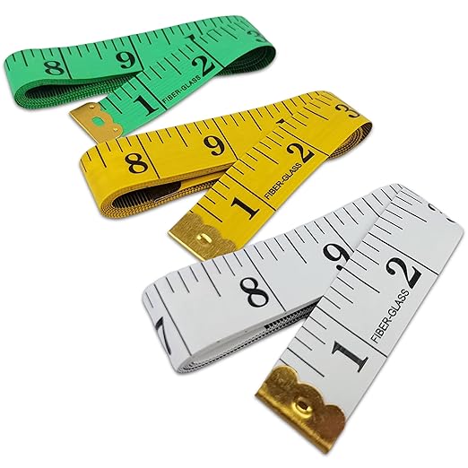 3 Pack Accurate Tape Measure Body. 60inch Clearly Readable and