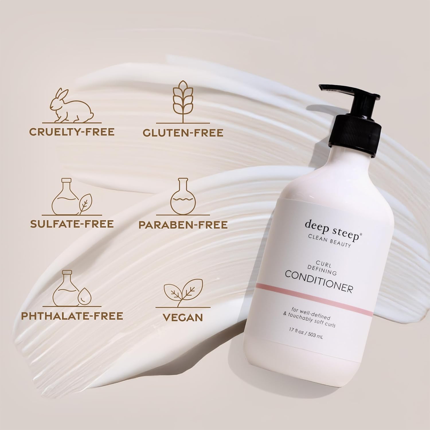 Deep Steep Argan Oil Hydrating Volume Conditioner, 17 oz – Moisturizing Conditioner with Aloe Vera, Marula Oil, Rice Protein & Glycerin – Silicone-Free, Vegan, Clean Beauty Hair Care, Silky Hair - Image 6