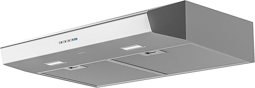 Zephyr Campana extractora para debajo del gabinete de 30 pulgadas Essentials Breeze II - 400CFM Potente campana de ventilación de cocina para