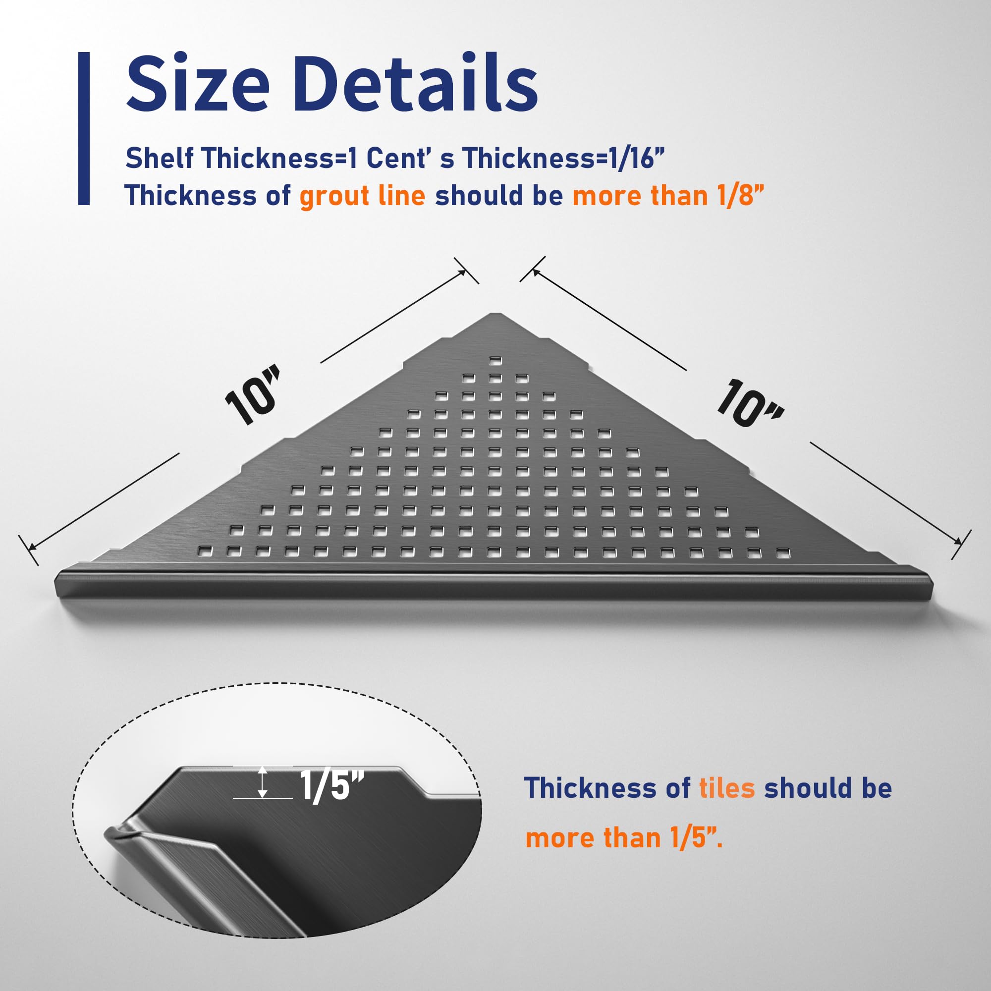 Etagere Angle Douche Bernkot Étagère D'angle De Douche En Acier Inoxydable 304 - Noir Tablette Douche