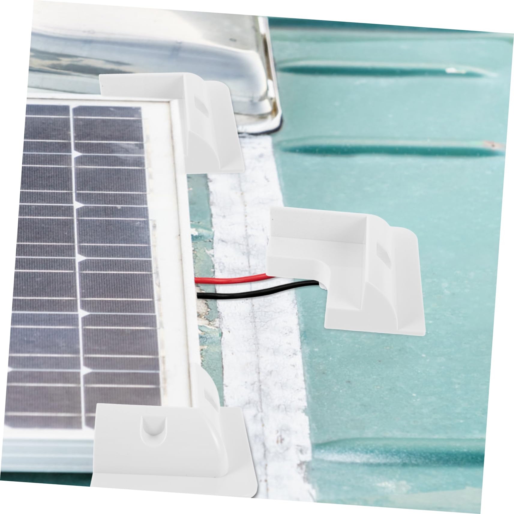 4piezas Soporte De Montaje Para Panel Solar De Soporte Para Autocaravanas Trailers y Tejados Estructura Resistente y Fácil Instalación Plastico