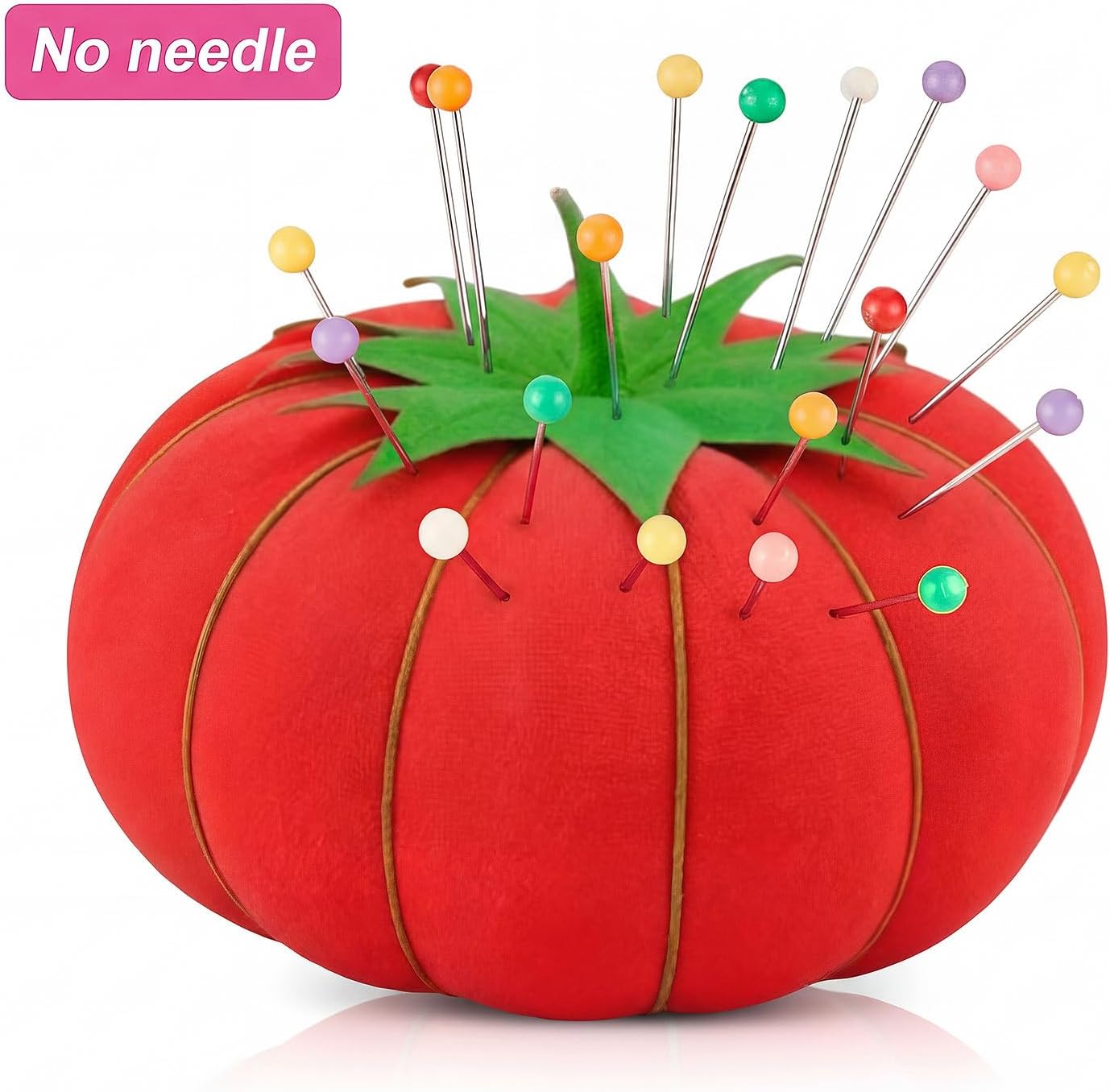 6 Pieces Tomato Pin Cushion Sewing Needle Pin Cushion Pin Needle Holder with Foam for DIY Handcraft Tool, 1.56 Inch, 2.16 Inch, 2.55 Inch