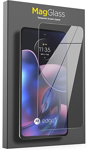 magglass Paquete de 2 protectores de pantalla para Motorola Edge Plus 2022 vidrio templado UHD protector de pantalla de cobertura completa borde