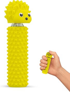 Distractibles Hedgy - The Hedgehog Sensory Pain Stim Fidget Clicker, Spike Textured for Stress Relief, Focus and Concentration Yellow