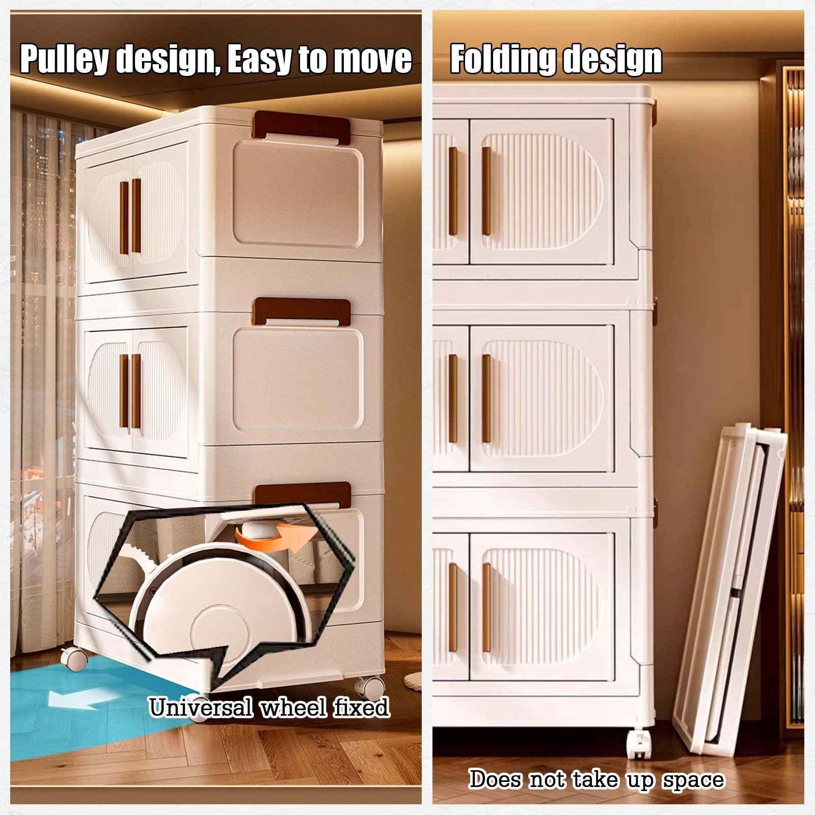 Scatola Di Archiviazione In Plastica, Contenitori Ribaltabili, Contenitore Con Coperchi, Grandi Scatole Di Archiviazione Pieghevoli, Ottimo Per Camera Da Letto, Soggiorno, Ufficio, Cucina E Campeggio