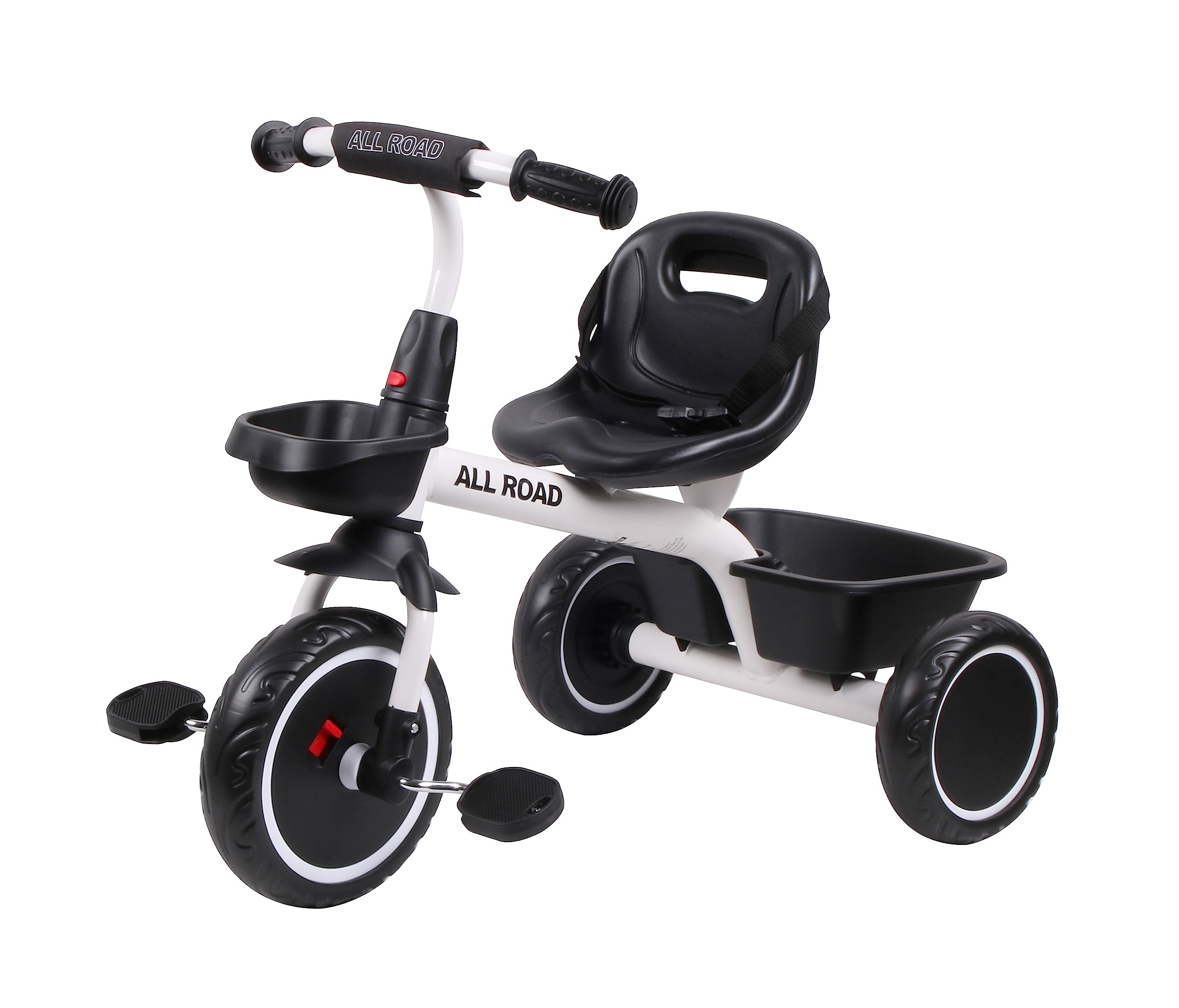 All Road Trikes Childs Pedal Trike Black White Adjustable Seat