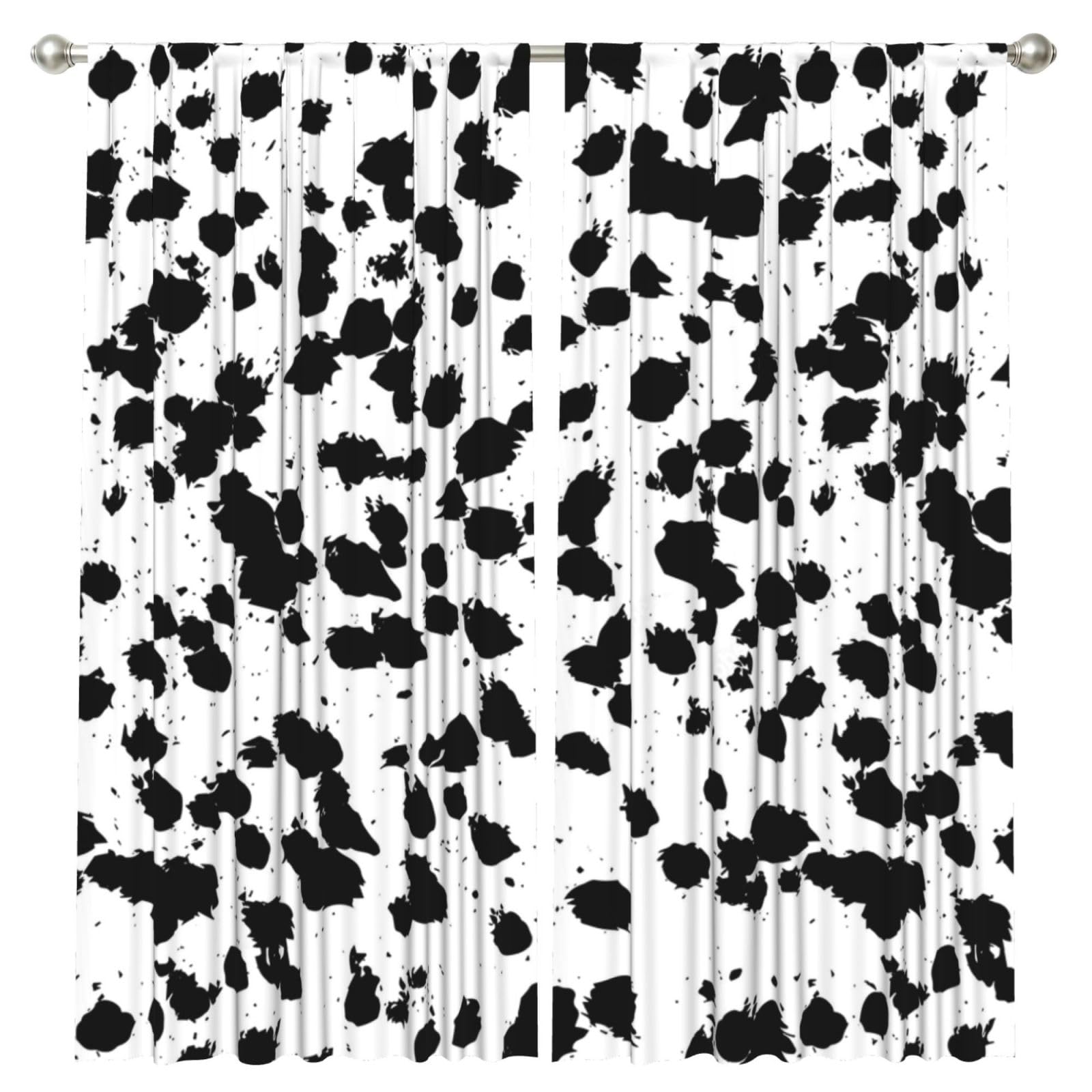InOmak Dalmatian, 2 Panels Window Curtains 52 x 84 Inch Blackout Curtains for Living Room Bedroom