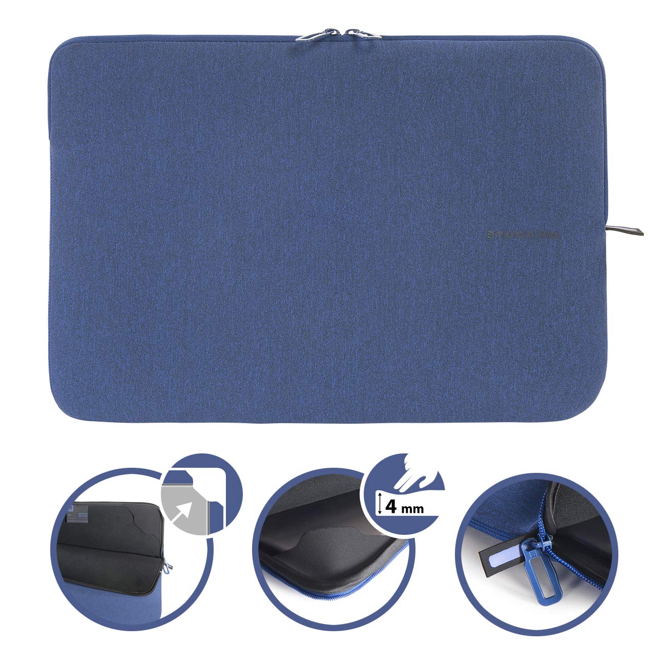 Tucano BFM1516-B Second Skin Melange Neopren Notebook Sleeve, 38,1-40,64 cm (15-16 cali) niebieski