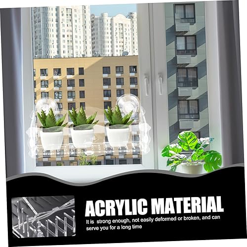 Miniatura 8 de NOLITOY Soportes de bonsái para jardín, macetas para suculentas, macetas de succión fuerte, para ventana, bonsái, estante de ventana interior para