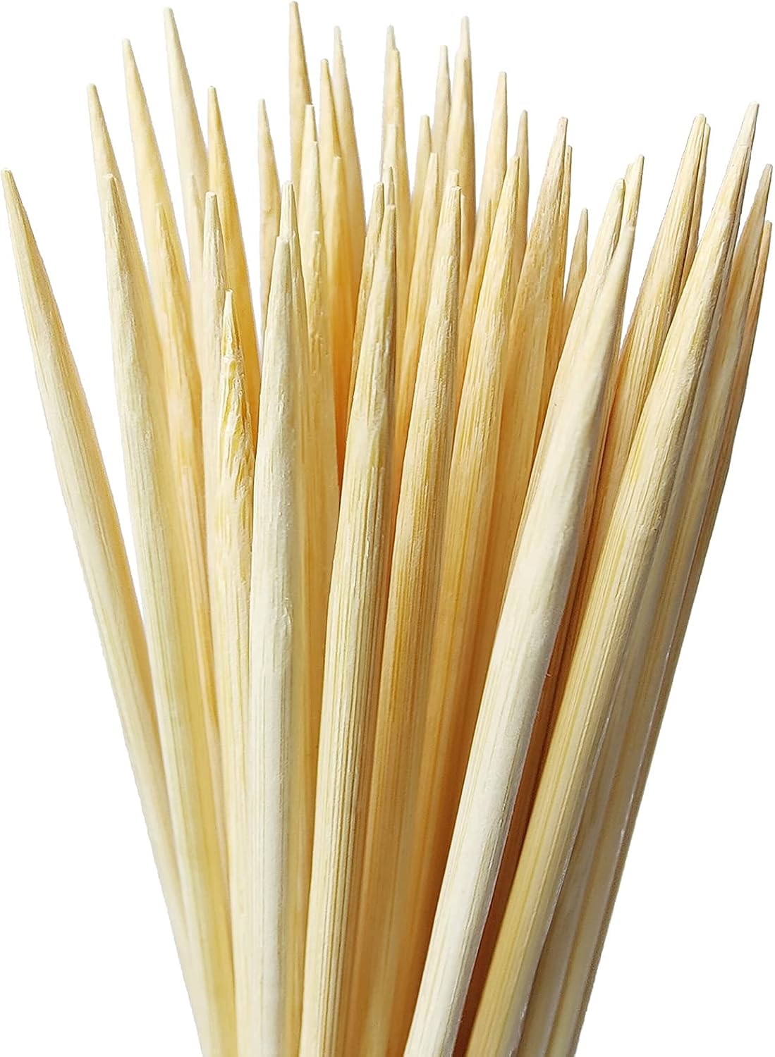 Fasmov 1000 Pack Natural Bamboo Skewer Sticks 8-Inch - BBQ, Kabob, Grilling, Appetizers, Fruit, And Cocktail Skewers