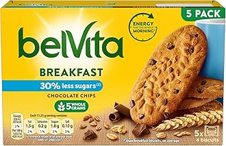 Breakfast Biscuits Low Sugar Chocolate Chips, 225 g (Pack of 1)