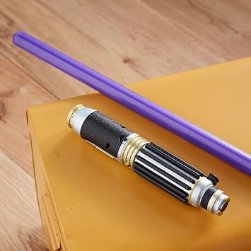 Disney Store Official Mace Windu Lightsaber Toy for Kids - Electronic Star Wars Light Up Toy Sword with Motion-Sensor Sounds & Dueling Effects - Star Wars Roleplay Accessory
