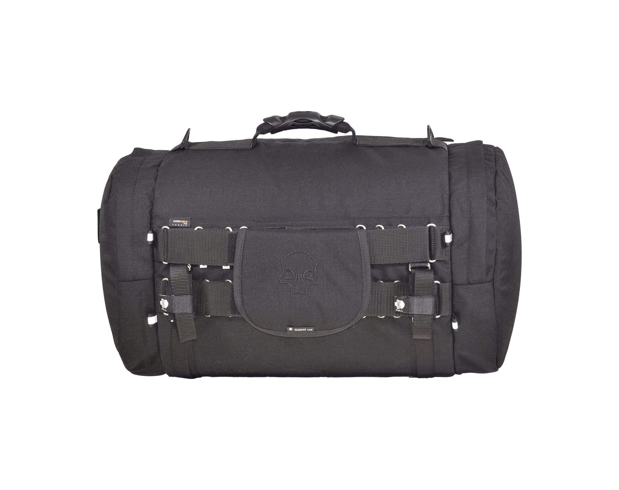 Motorrad Hecktasche, rollenförmig, aus wasserdichtem Cordura, 51 Liter Fassungsvermögen + zusätzliche Regenhülle inklusive (Cordura, L (51 L))