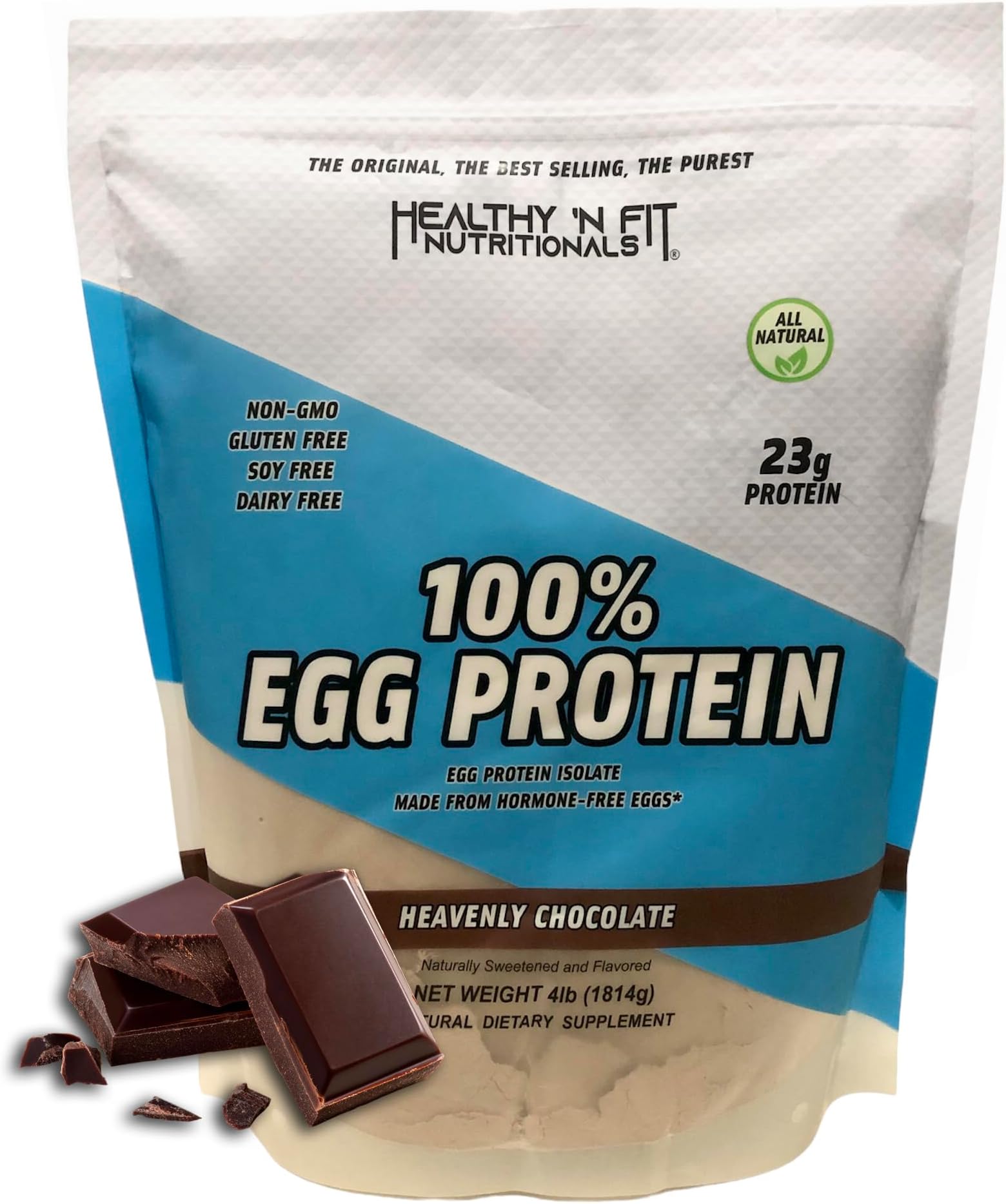 100% Egg Protein- Chocolate (4lb): 100% Egg White Protein. Zero Lactose, Zero Sugar.- Ultra Pure, Natural Egg Protein Isolate