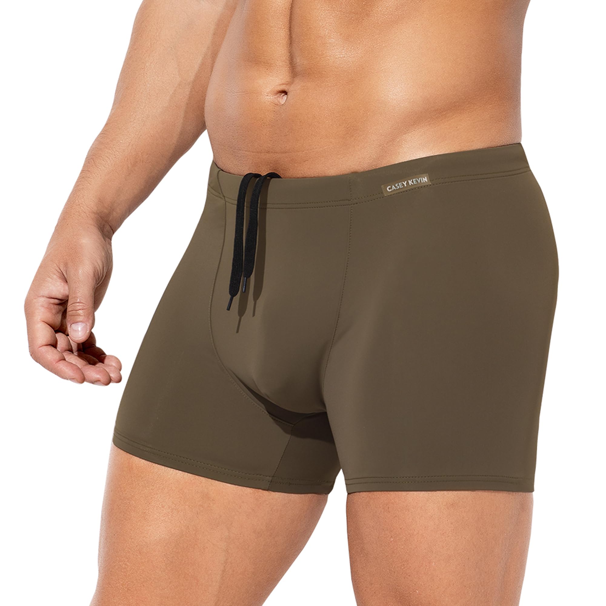Casey Kevin Badehose Herren Schwimmhose Kurz Eng | Schwimmen Kurze Shorts Schnelltrockend mit Tunnelzug Badeshorts