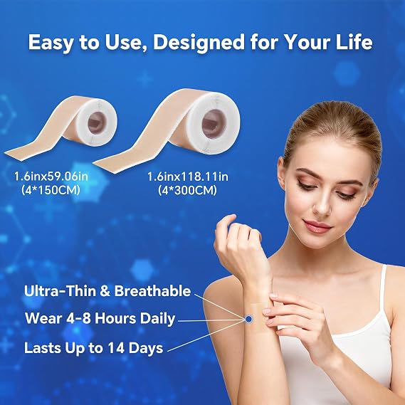 Professional Silicone Scar Sheets, Silicone Scar Tape, Silicone Scar Patch, Reusable Scar Silicone Strips (1.5M)