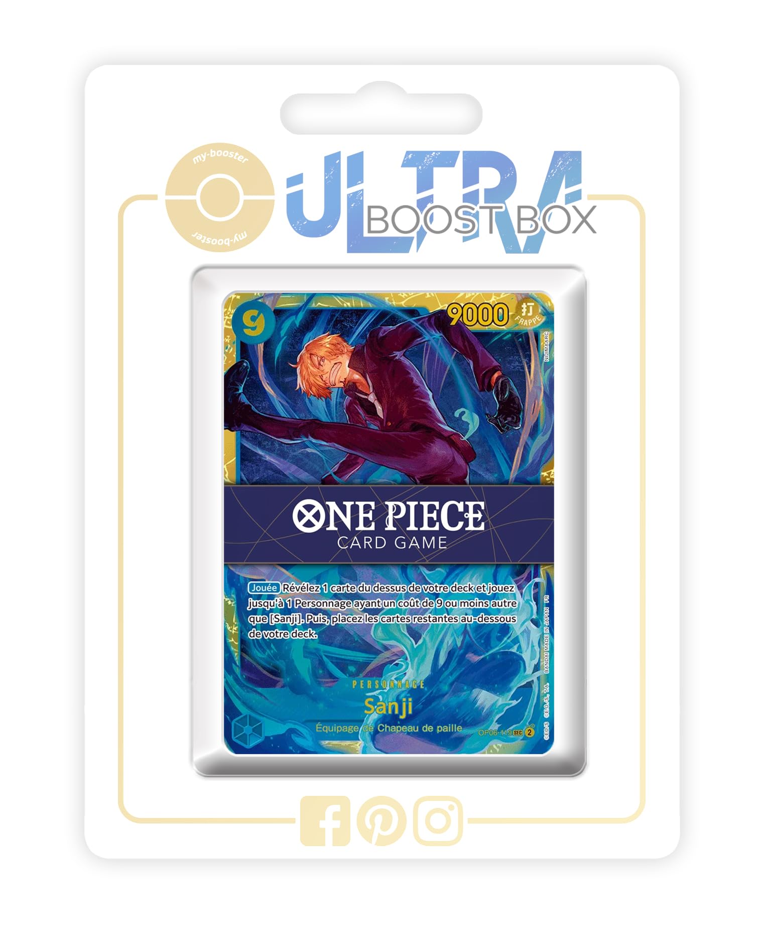 Sanji OP06-119 Secrète - Ultraboost X One Piece The Best Vol.2 (PRB-02) - Coffret de 10 Cartes One Piece Françaises