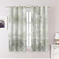 Vista 672 de Cenefas de cocina modernas con patrón de cobre marrón dorado para ventanas, cenefas opacas abstractas de marcas de arañazos y cortinas opacas