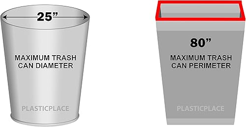 Miniatura 3 de Plasticplace Bolsas de basura de 40-45 galones  1.5 mil  Revestimientos para botes de basura resistentes color naranja  40 x 46 pulgadas (100